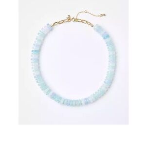 Elegant Gold and Blue Beaded Necklace